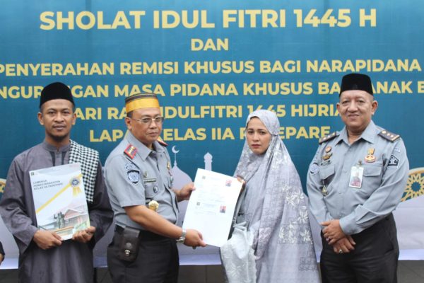 360 Warga Binaan Lapas Parepare Terima Remisi Hari Raya Idul Fitri, 1 Orang Langsung Bebas remisi