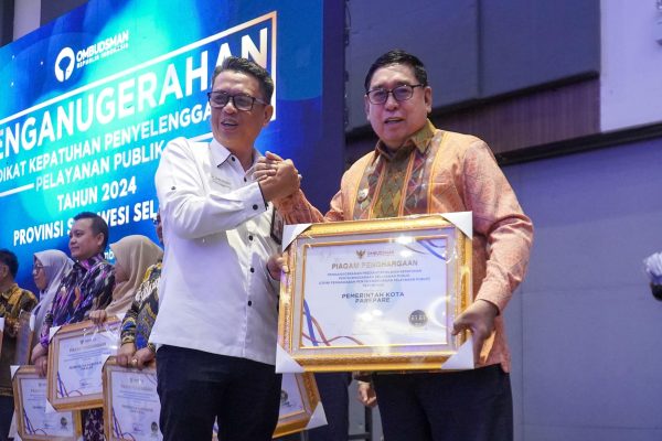 Pelayanan Publik Parepare Dapat Rapor Hijau, Raih Penghargaan Ombudsman parepare