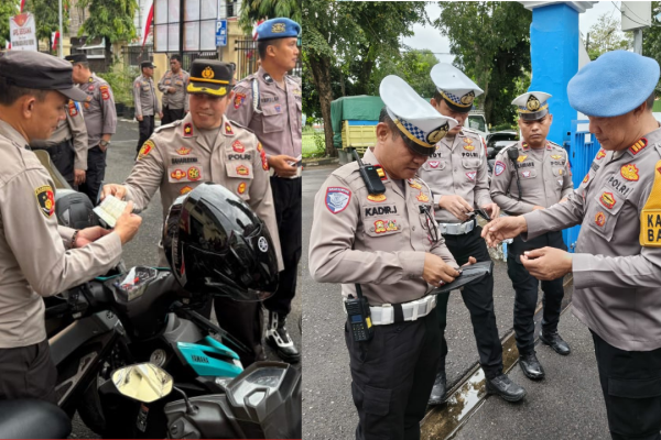 Wakapolres dan Kasi Propam Polres Parepare Pimpin Gaktibplin : Bentuk Budaya Disiplin Berlalu Lintas di Internal Polri